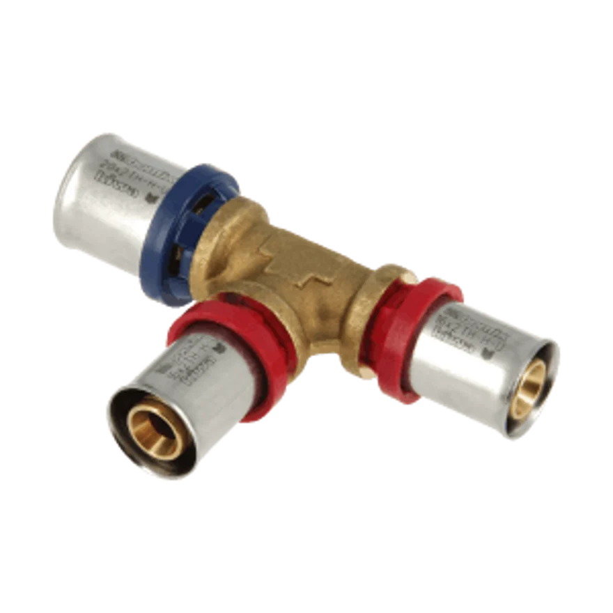 BONFIX Alu-press brass press fitting T-piece tapered 20 x 16 x 16 - 48730435